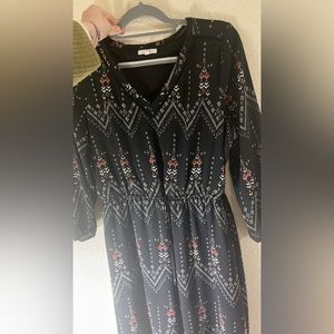 Maurices size large black patterned dress